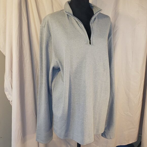 Men's Van Heusen Light Blue Quarter-Zip Sweatshirt/sweater - M - Picture 1 of 4